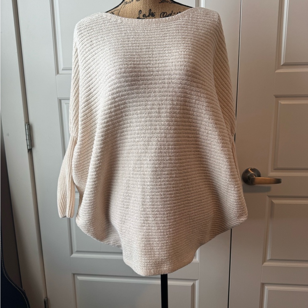 HYFVE Cream Women's Poncho Sweater